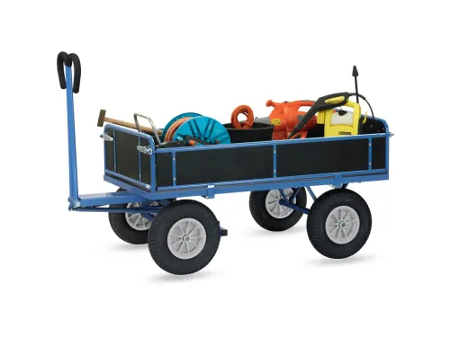 Handtrekwagen 6455P 750kg 1540x840mm hout polyurethaan wielen
