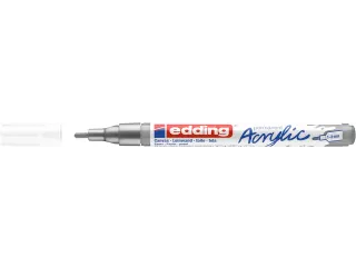 Acrylmarker edding e-5300 fijn zilver - 1