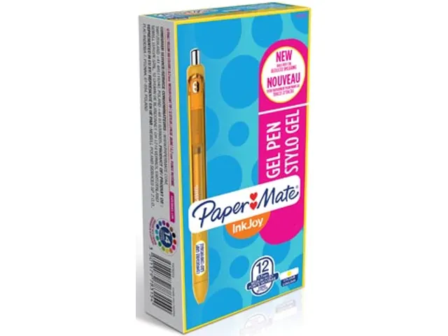 roller InkJoy Gel medium 0.7mm, geel (yellow twist)