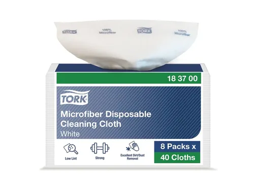 Microvezeldoek Tork Premium Disposable 40 vel wit 183700