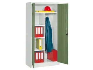 dossier-/kledingkast,HxBxD 1950x1000x600mm,RAL7035,front RAL6011 - 2