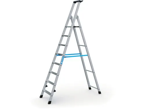 Boktrap Aluminium H 1 70m L 2 49m 8treden Platform Spreidbeveiliging