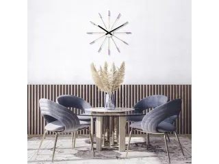 Wandklok NeXtime Plug Inn 58cm lavendel RVS - 4