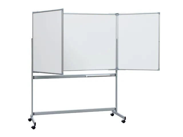 Tableau Blanc Tryptique Mobile, Maulpro, 100x150 Cm