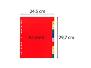 OUTLET Bedrukte tabbladen numeriek assorti PP A4+ 10-delig 1-10 11-gaa - 2