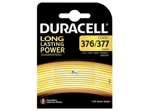 Batterij Duracell knoopcel 377 zilver oxide Ø6,8mm 1.5V-18mA