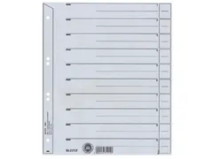 Scheidingsbladen Leitz A4 karton 200gr 6-gaats grijs