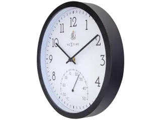 Buitenklok Nextime dia 30.5cm Marigold met temperatuur cijfers, zwarte - 4