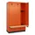 locker met bank,HxBxD 1950x1200x815mm,3vak,vak B 400mm,cilinderslot