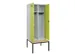 locker met bank,voor scheiding van kleding,HxBxD 2120x800x815mm,2vak