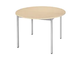 Tafel Rond 110 Cm Frame Aluminium Blad Esdoorn