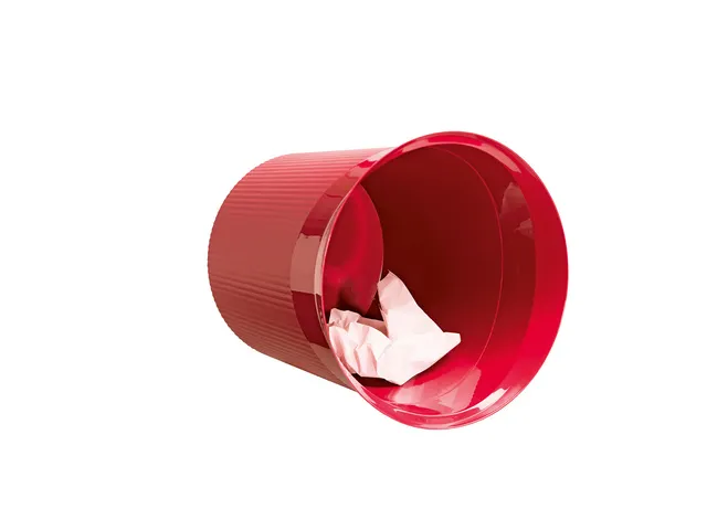 Corbeille à papier HAN Re-LOOP, rond 13 litres , rouge 100% matière