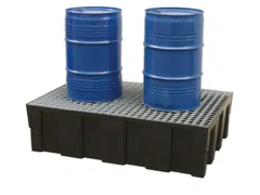 PE-opvangbak,v. 2x200l vat,opvangvol. 224l,HxBxD 330x1205x805mm