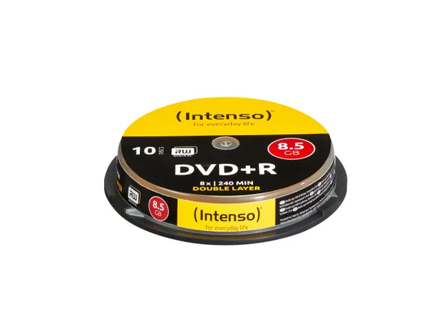 Intenso DVD+R 8,5 GB DL Double Layer 8x Speed 10 Stuks