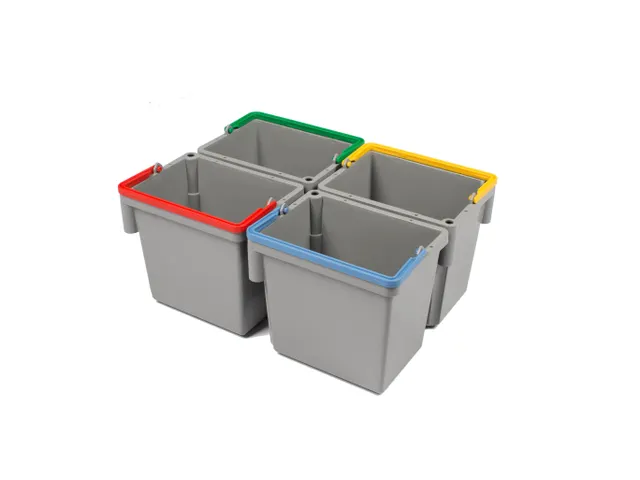 Grijze zwenk-emmer 5 liter met gele hendel