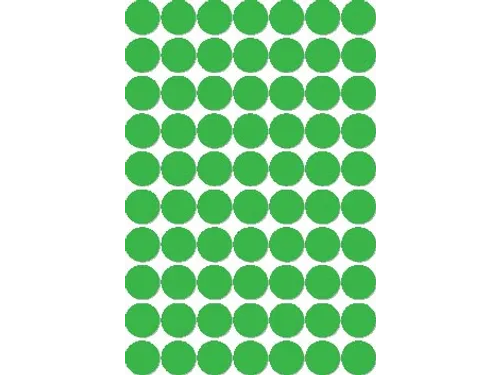 Ronde Etiketten in Etui Diameter Ø19mm, Groen, 560 Stuks, 70 per Blad
