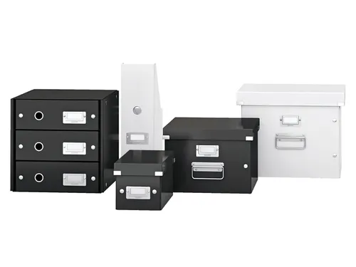 Dvd-box Leitz Click & Store 206x147x352mm Zwart 84% gerecycled karton