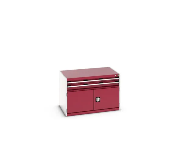 ladekast HxBxD 700x1050x750mm 2laden RAL7035 front RAL3004