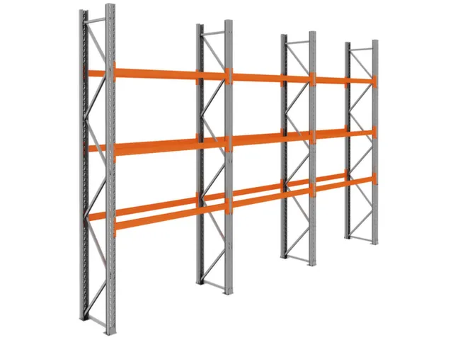 palletstelling,basis+2xaanbouw,HxBxD 3990x5875x750mm,vakl. 3000kg