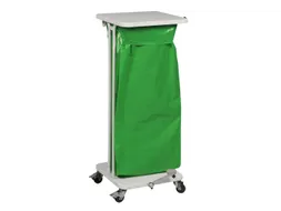 AFvalzakhouder Saekko Boy met deksel en voetpedaal 120 Liter Wit