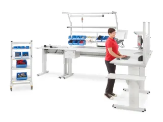 Werktafel Esd Staalbuis 700-1100x1800x800mm Hoogte Verstelbaar - 5