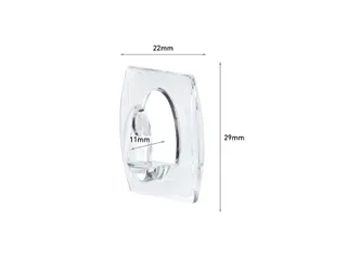 Haak Command mini inclusief bevestigingsstrip transparant 6 stuks - 6