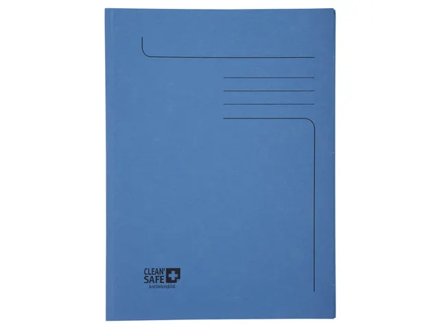 Dossiermap Exacompta Clean'Safe 2kleppen blauw 5 stuks