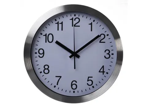 Aluminium Wandklok Ø 30cm cijferaanduiding DCF