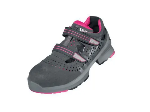 Uvex 8560.8 lage S1 veiligheidsschoenen, SRC, ESD, roze/grijs, maat 35