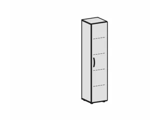 kantoorkast HxBxD 1810x400x420mm romp wit front wit - 3