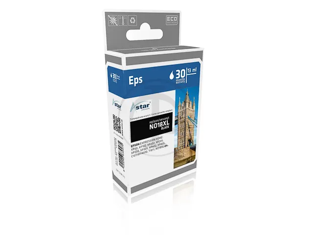 Astar Epson T1811 XP inkt Zwart HC Rebuilt 470 pagina's 11.5ml
