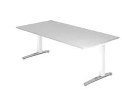 In hoogte verstelbaar bureau,HxBxD 680-850x2000x1000mm,blad grijs