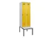 locker met bank,voor scheiding van kleding,HxBxD 2120x600x815mm,2vak