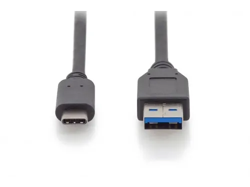 USB Type C-aansluitkabel Type C naar A M/M 1m Gen2 3A 10GB Zwart