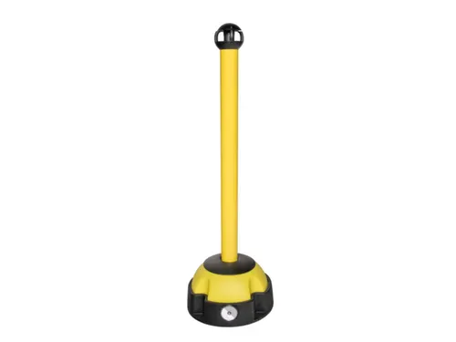 Waarschuwings-Kettingstaanders 975mm Paal/Voet Ø Geel Zwart
