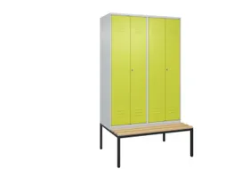 locker voor scheiding van kleding,HxBxD 2120x1200x815mm,4vak