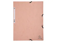 Elastomap Exacompta Aquarel A4 3 kleppen 400gr glanskarton roze