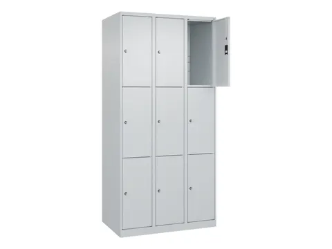 lockerkast,HxBxD 1850x900x500mm,3x3vakken,vak B 300mm,cil.-slot