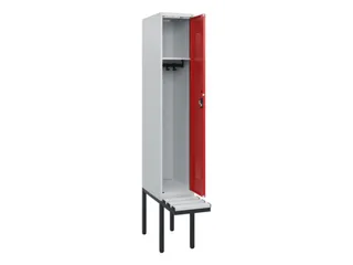 locker met bank,HxBxD 1950x300x815mm,1vak,vak B 300mm,cilinderslot - 1
