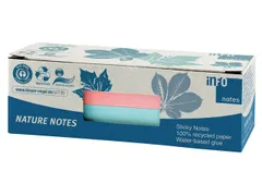 Info nature notes ass kleur 50x40, 12 blokken a 100 vel
