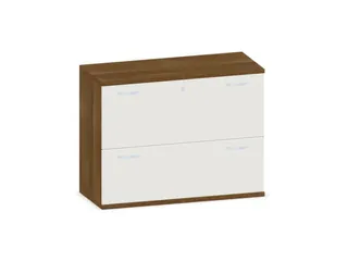 hangmappenkast 770x1000x430mm 2hangmappenframes Noten+ wit - 1