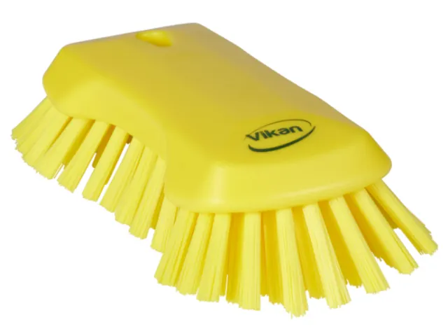 Vikan Hygiene extra grote handborstel extra harde vezels 230mm Geel