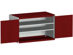kast met geperforeerde platen,HxBxD 800x1300x525mm,2xStalen bodem