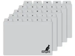 Répertoires alphabétiques Kangaro PP 250 micron 148x100/110mm