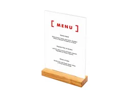 Menukaarthouder IEZZY T tafeldisplay A4 hout