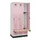 locker met bank,HxBxD 1950x900x815mm,3vak,vak B 300mm,draaigrendel