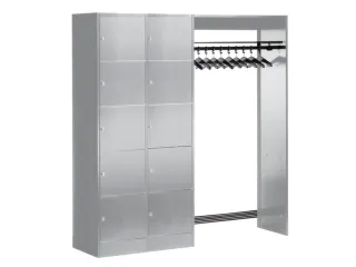 Garderobe Vakkenkastsysteem 1950x1850x480mm 10 Vakken 10 Hangers - 1