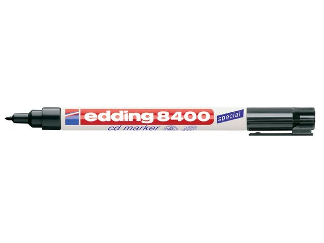 Cd marker edding 8400 rond zwart 0.5-1.0mm | EddingMarker.be