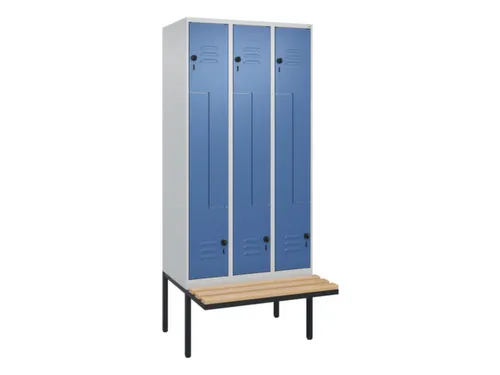 Z-garderobekast,HxBxD 2120x900x815mm,6vak,vak B 300mm,draaigrendel