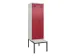 locker met bank,voor scheiding van kleding,HxBxD 2120x600x815mm,2vak